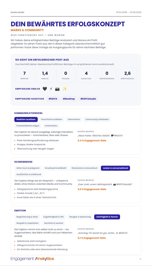Beispiel-Report: Erfolgskonzept